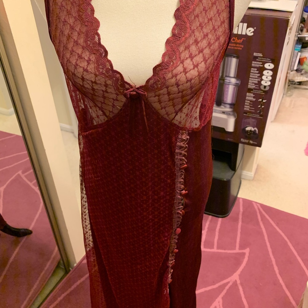 Beautiful burgundy maxi night gown